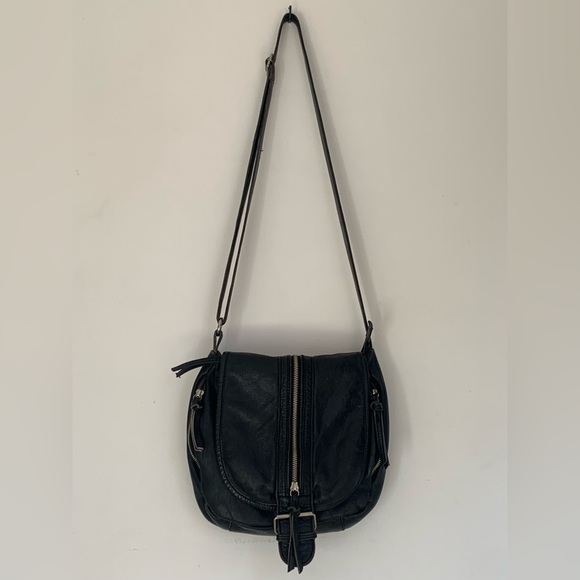 Tano Bag .Black leather crossbody purse with zipper. Used - Picture 3 of 14